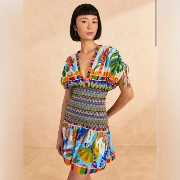 FARM Rio Dresses & Skirts - NWT FARM Rio Women's Large Colorful Forest Mini Dress